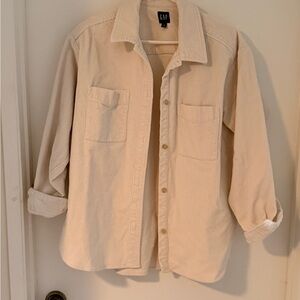GAP Men's Beige Corduroy Shirt Jacket